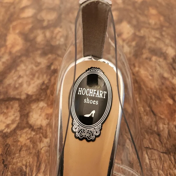 Women's Hochfart Cinderella Clear Rhinestone Pumps Size 9 Bridal Wedding Party - Picture 6 of 11